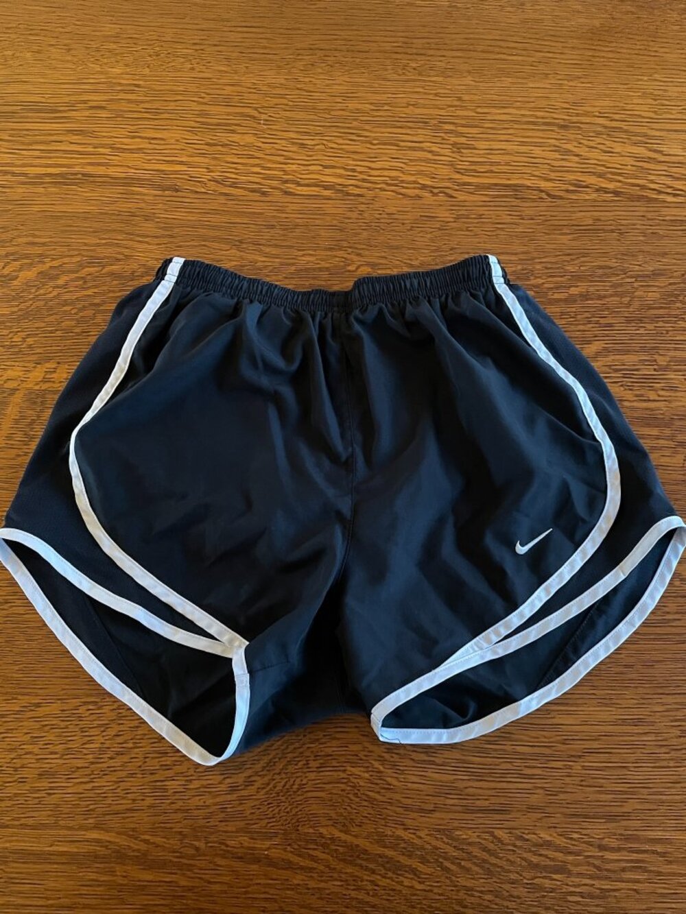 Nike Black and White Dri-FIT Tempo Running Shorts